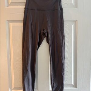 Gray-Purple High-Waisted Leggings